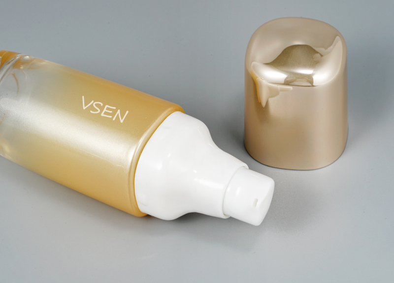 金色化妆品套装瓶子 四方化妆品乳液按压瓶子定(图5)